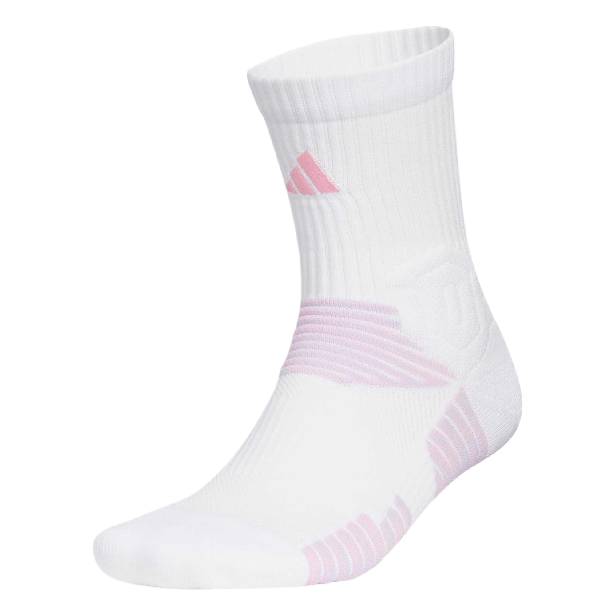 

Баскетбольные носки crew select, мид-кальф, унисекс, 1 пара, Adidas, белый/розовый
