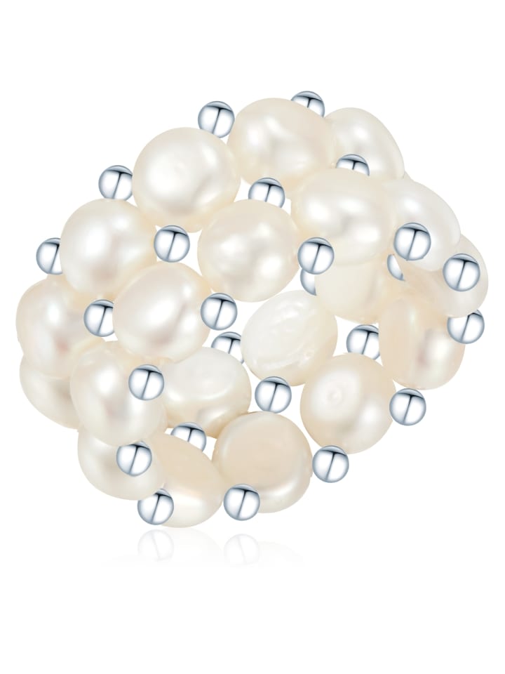 

Valero Pearls Кольцо с жемчугом, серебро 925 пробы, пресноводный культивированный жемчуг белого цвета