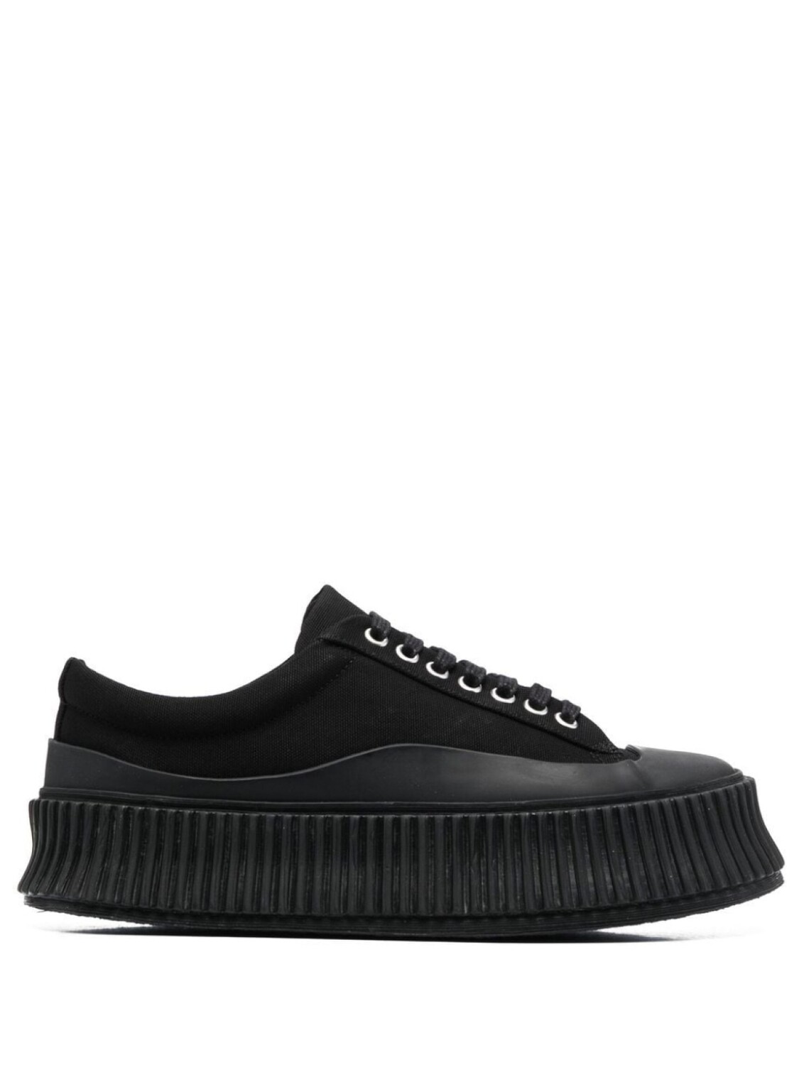 Jil Sander кеды на шнуровке, черный