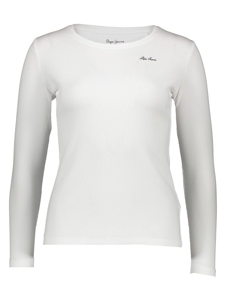 

Pepe Jeans Белая футболка с длинными рукавами