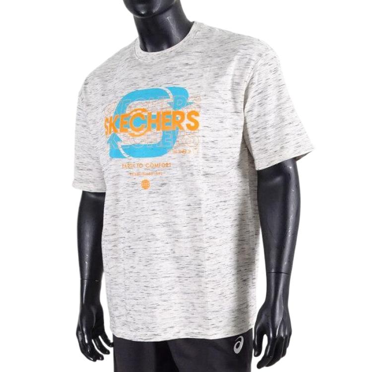 

Skechers Футболка мужская бежевая, Бежевый, Skechers Футболка мужская бежевая