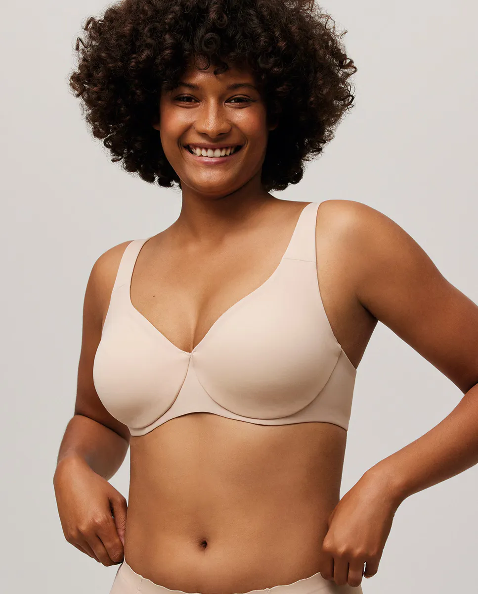 

Уменьшающий бюстгальтер без подкладок на широких бретелях Ysabel Mora, цвет Natural