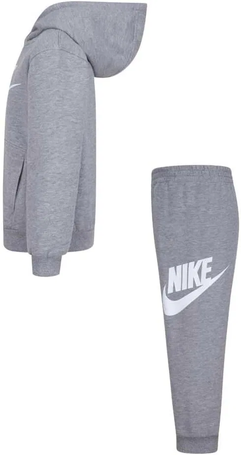 Детский спортивный костюм Nike с логотипом, тёмно-серый меланж — фото 4