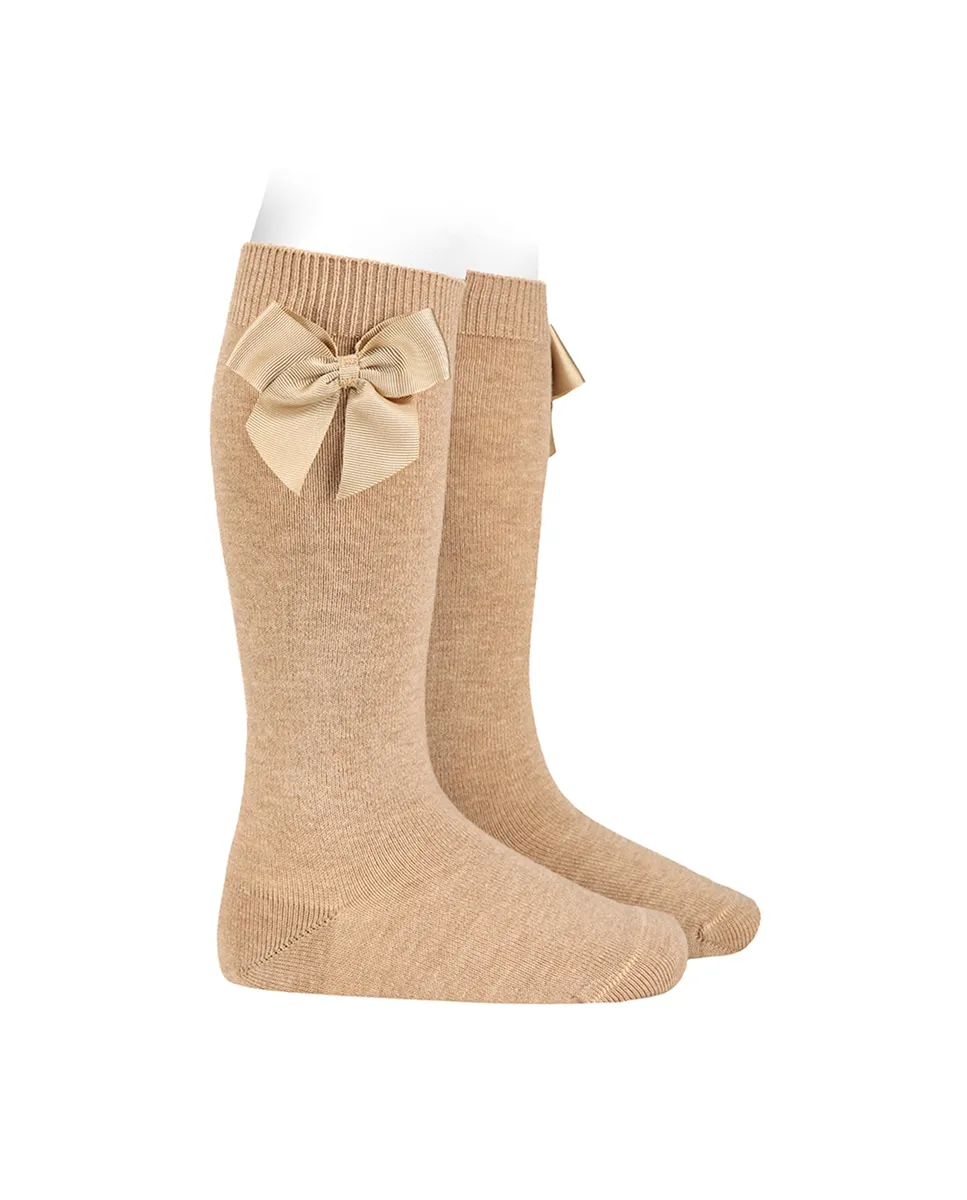 

Высокие носки с бантом Condor, коричневый