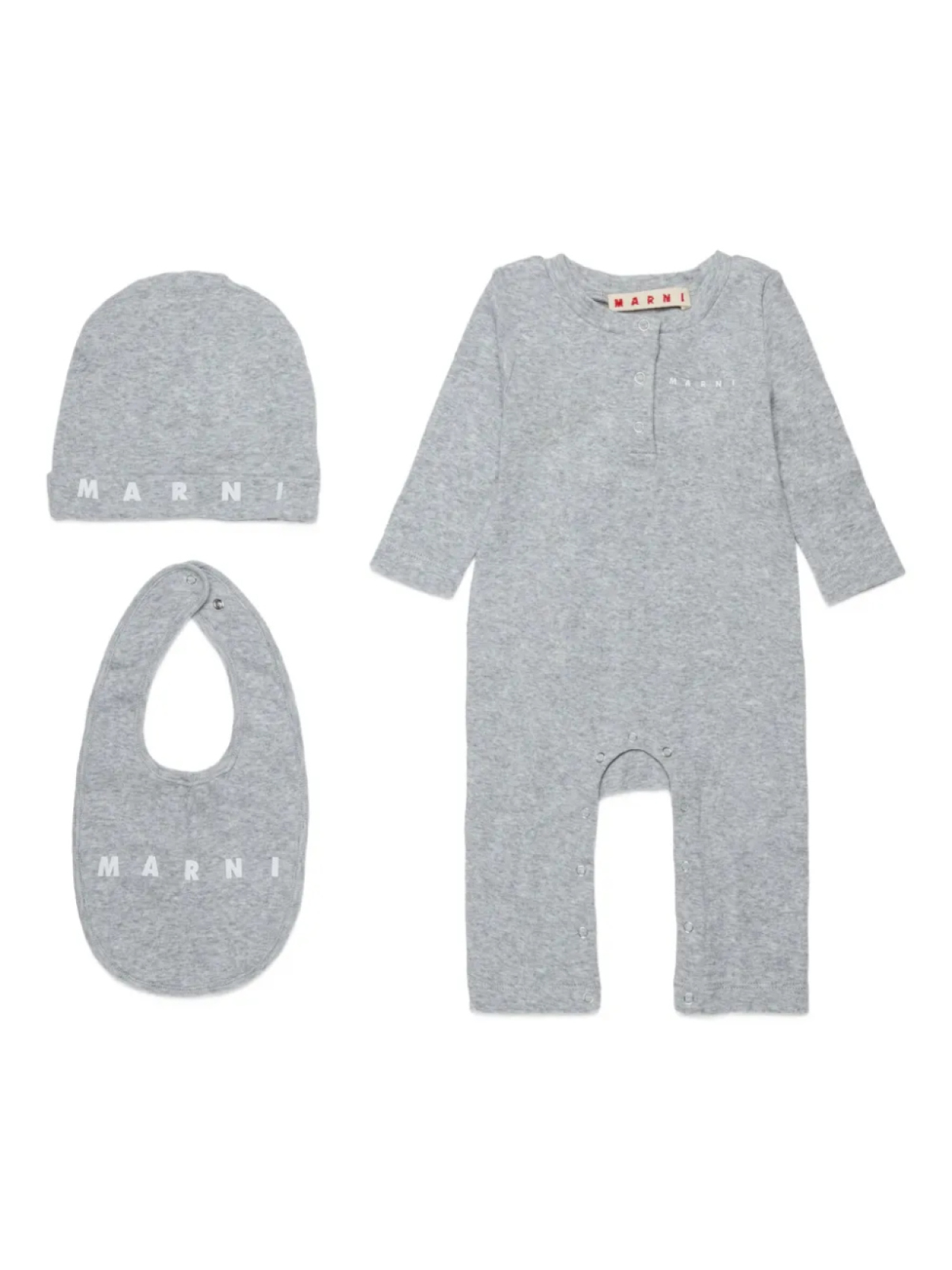 

Marni Kids комплект для новорожденного с логотипом, серый