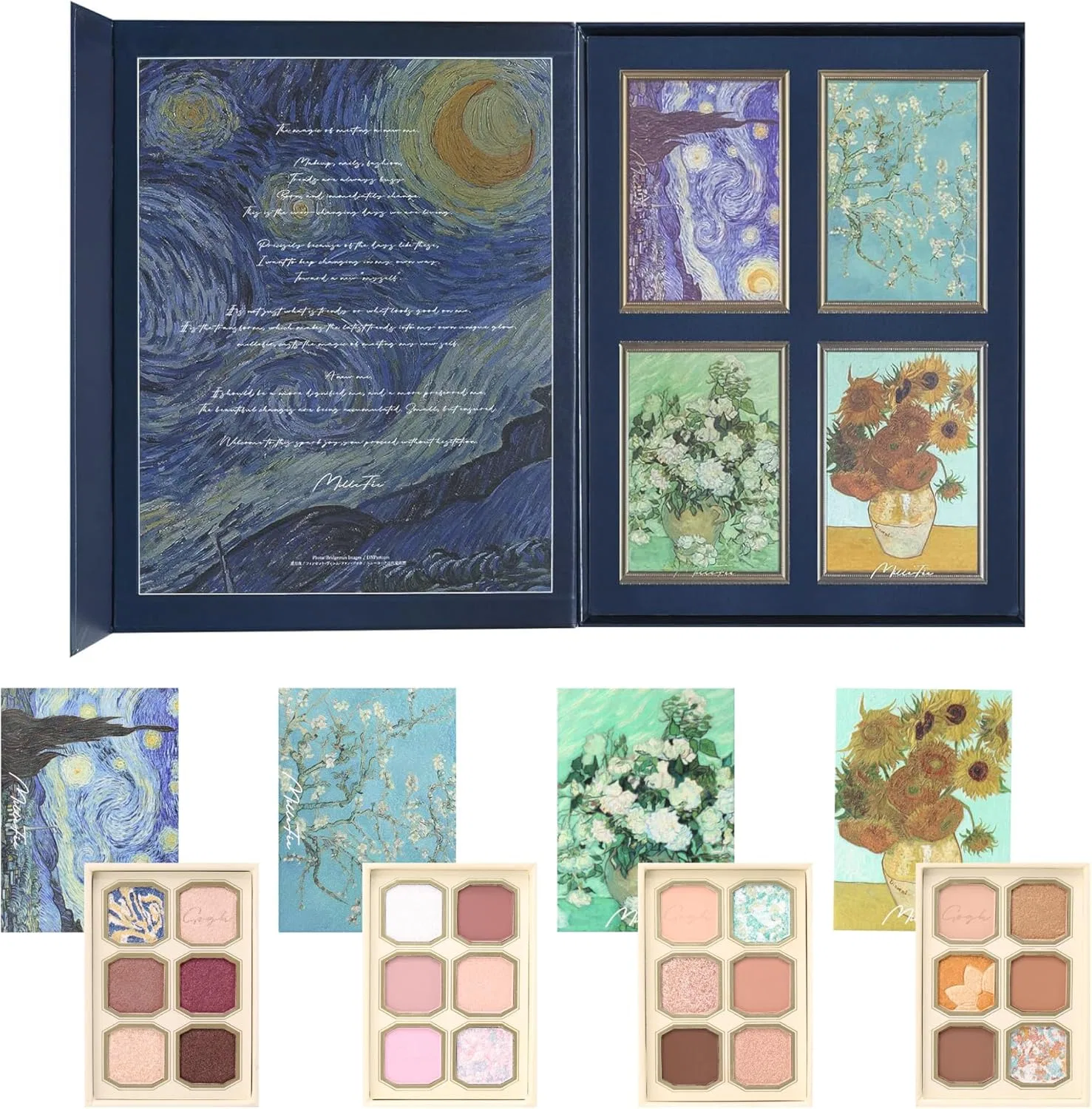 Набор теней для век Millefée Van Gogh Series, 4 палетки
