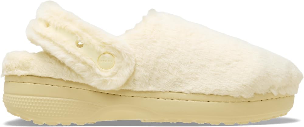 Сабо унисекс для взрослых Classic Unforgettable с подкладкой, пушистые тапочки Crocs, Vanilla — фото 2