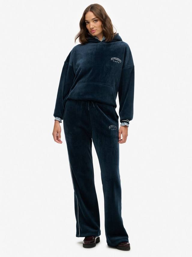 

Клаб велюровые прямые джоггеры Superdry, Rich Navy