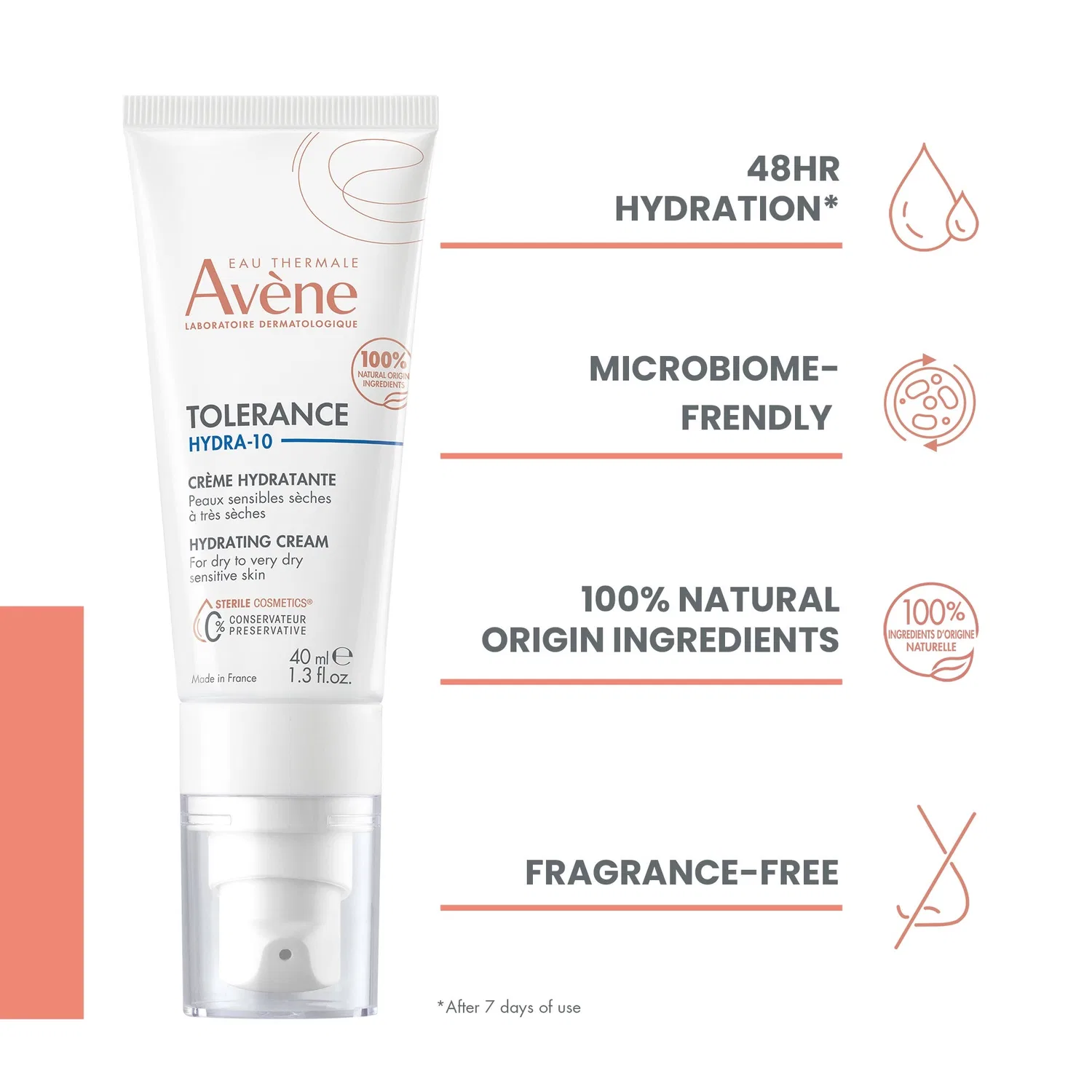 Пилинг Avene — Увлажняющий Tolerance Hydra-10 для чувствительной кожи, Avène, 40 мл — фото 3