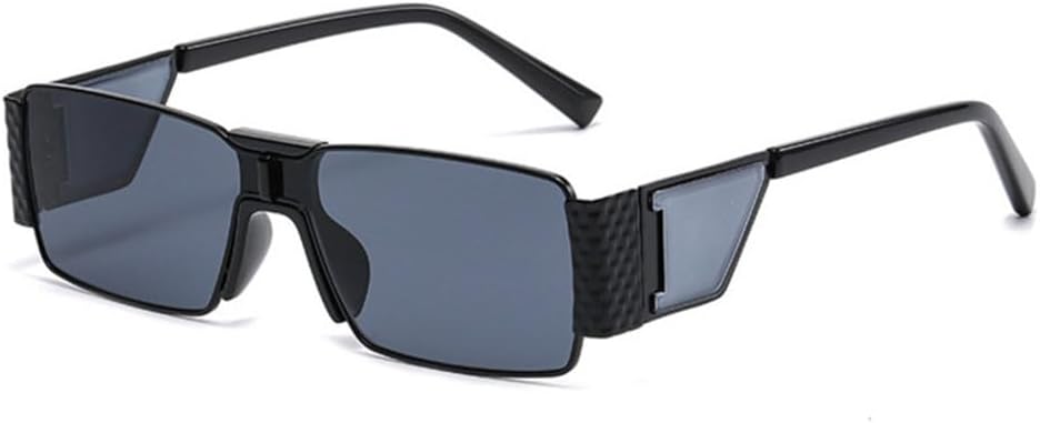 

Женские солнцезащитные очки в стиле ретро-стимпанк прямоугольной формы с градиентным переходом цвета и защитой от УФ-излучения UV400; мужские квадратные солнцезащитные очки в стиле панк DSXLY, Black Gray