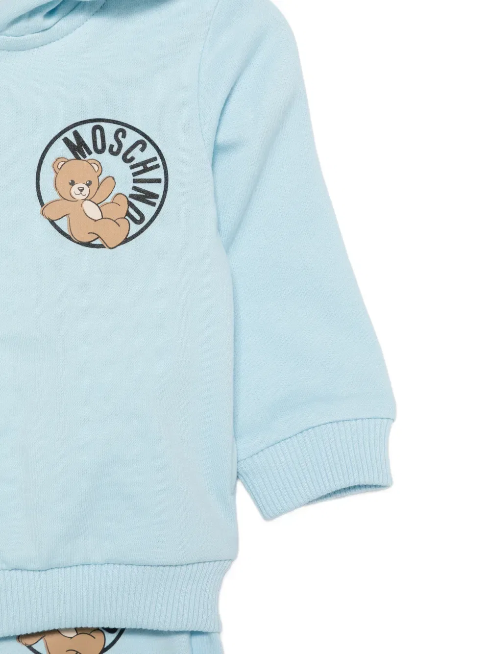 Хлопковый спортивный костюм "плюшевый мишка" Moschino Kids, синий — фото 3