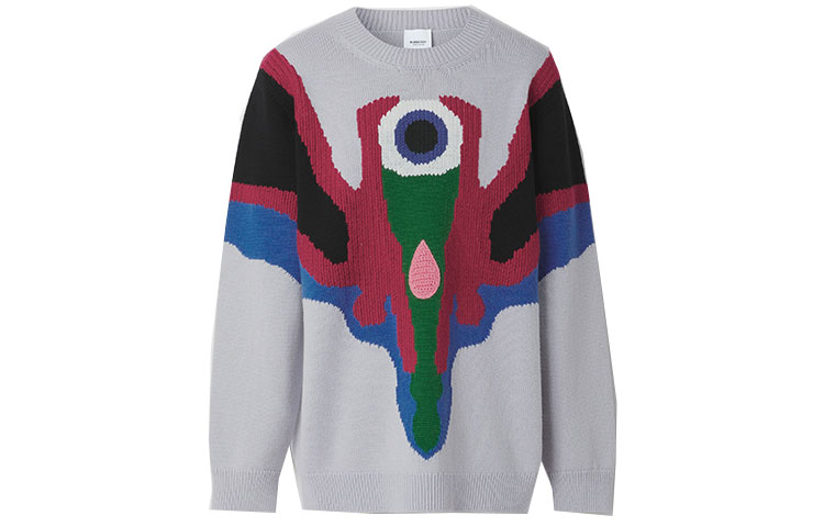 

Вязаный свитер Eye & Dancing Men Burberry, сиреневый