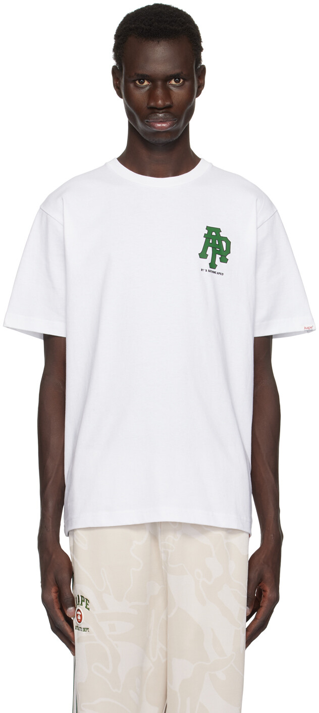 

Футболка с короткими рукавами и логотипом AAPE by A Bathing Ape, белый