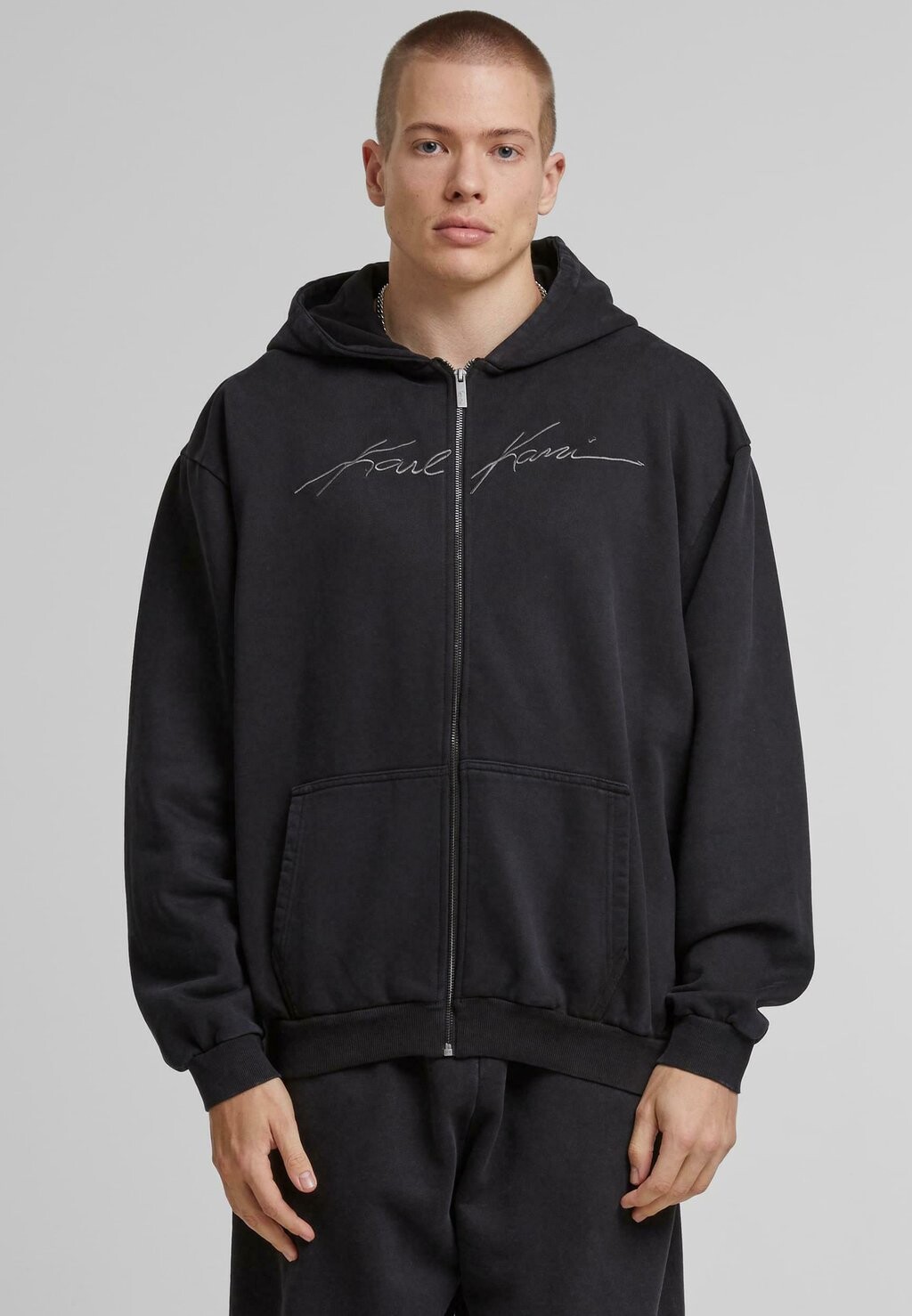 

Толстовка на молнии AUTOGRAPH HEAVY OS Karl Kani, черный
