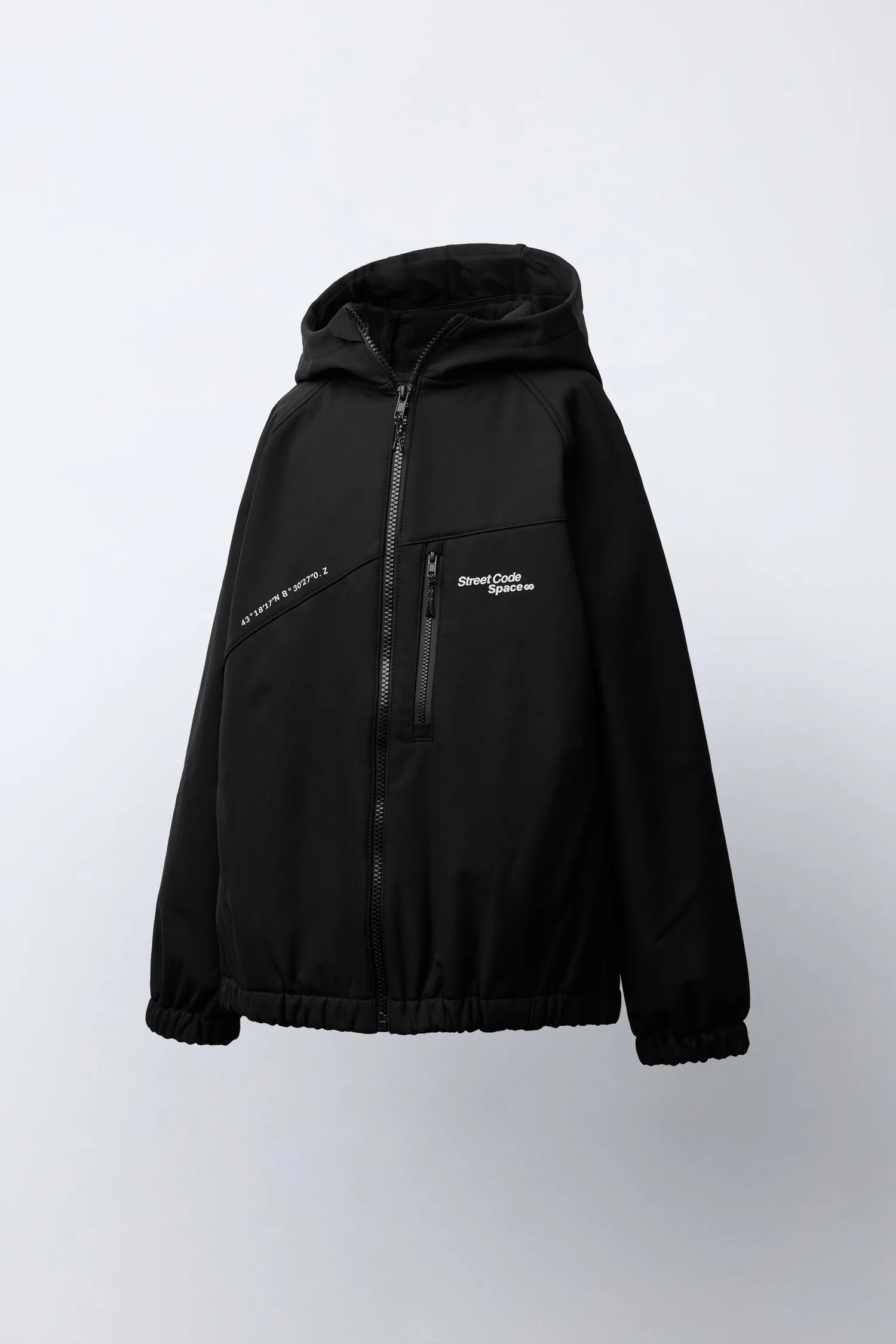 Водоотталкивающая техническая куртка с капюшоном Zara, черный — фото 2