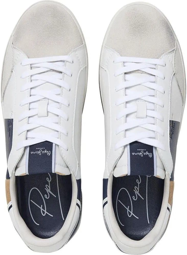 Кроссовки PEPE JEANS Unisex Lane Main M Shoes, White — фото 4