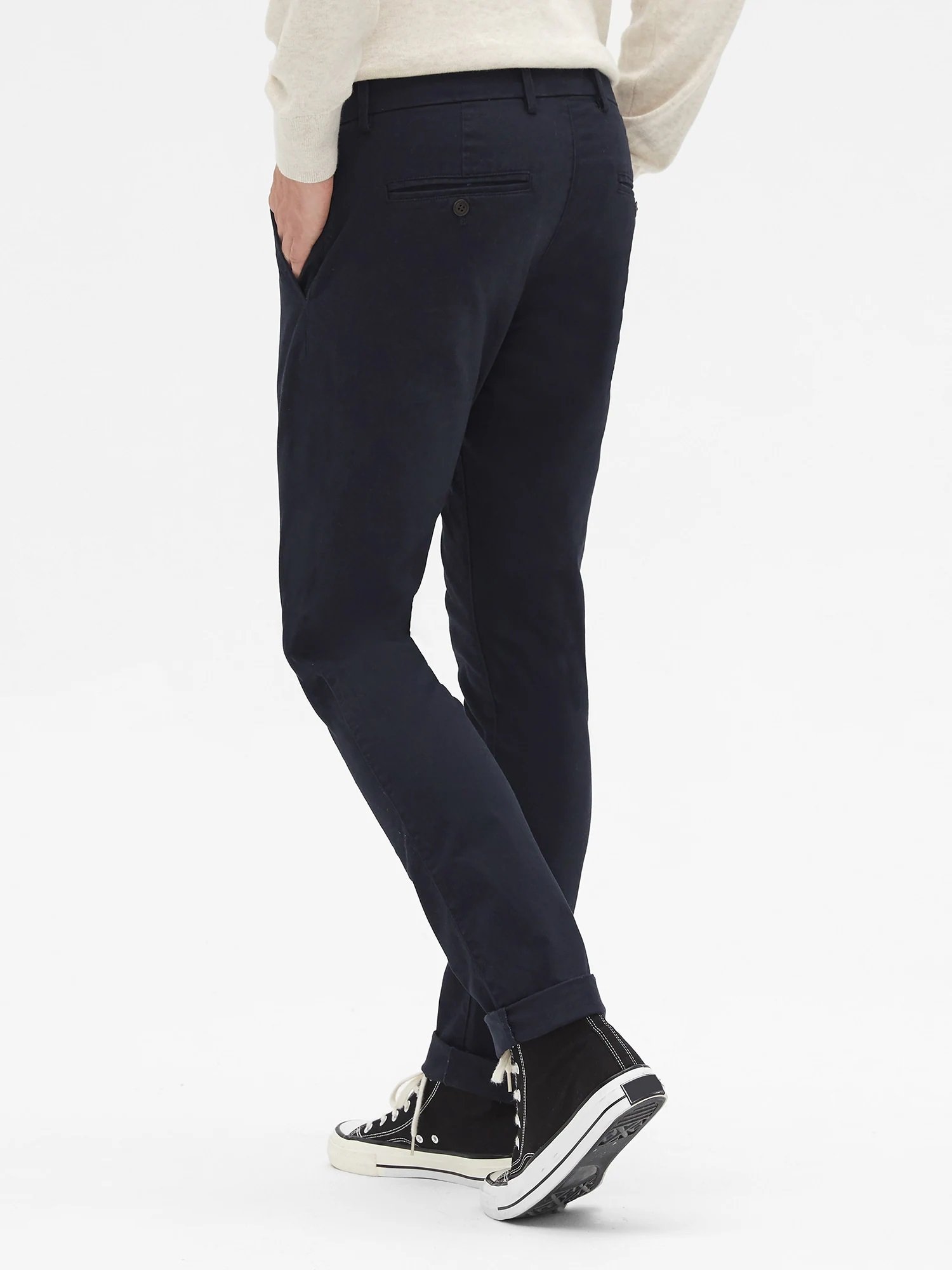 Брюки Gapflex Essential Khaki Skinny Fit Gap, NEW_CLASSIC_NAVY — фото 3