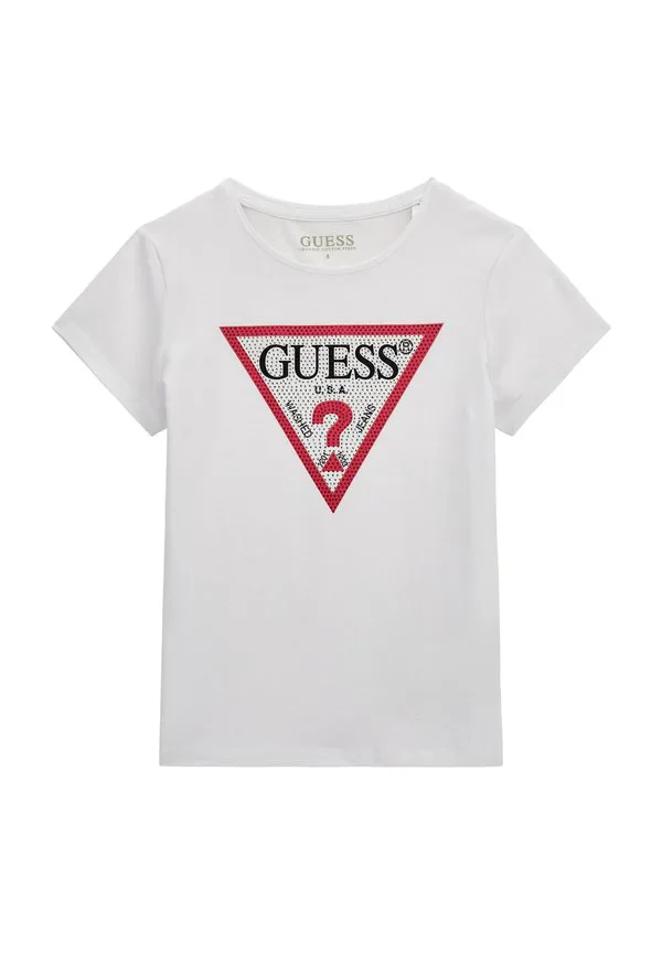 Классическая футболка с принтом Guess, Weiß