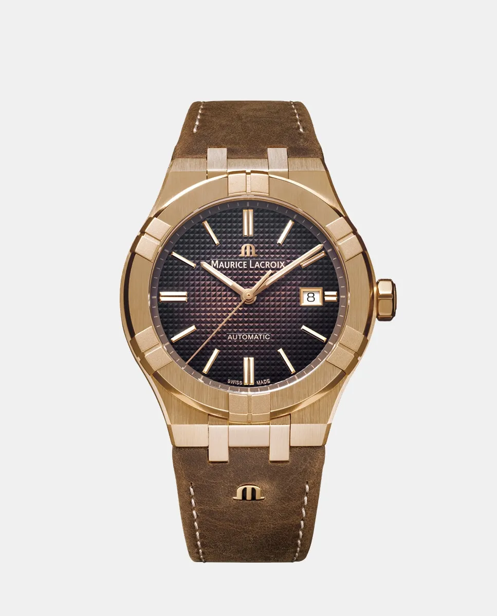 

Aikon AI6008-BRZ01-730-3 Автоматические мужские часы из бронзы и кожи Maurice Lacroix, коричневый