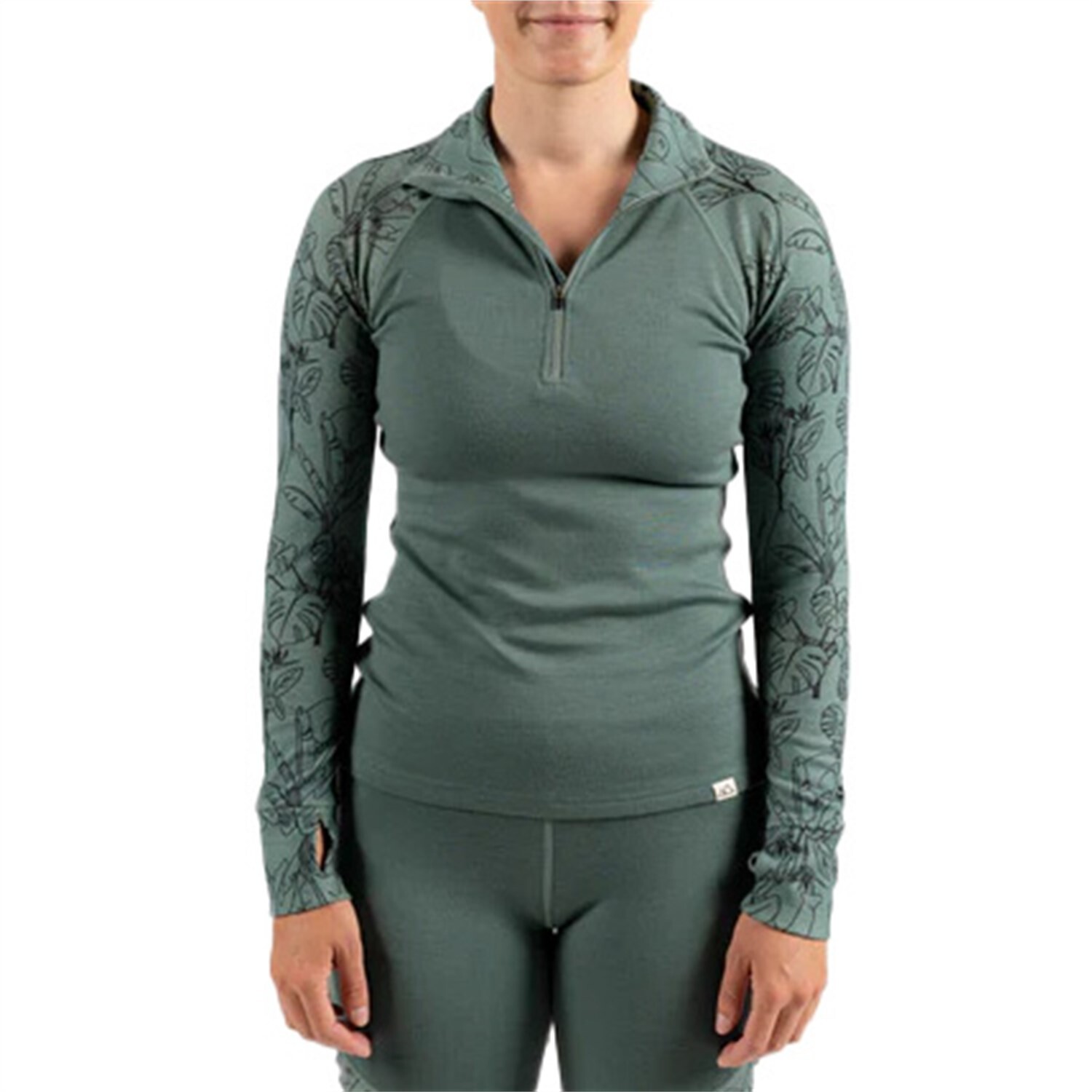 

Топ Wild Rye Hailey Half-Zip, цвет Queen Of The Jungle/Slate