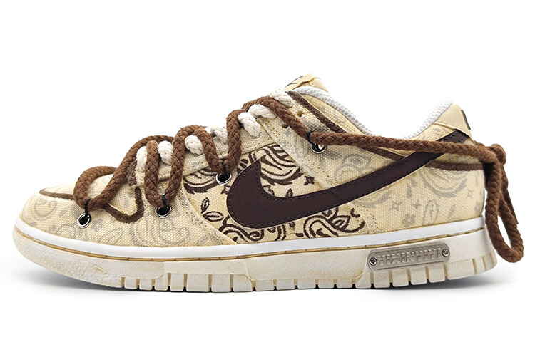 

Кроссовки Nike Dunk Skateboard Shoes Women's Low-Top Rice/brown/brown