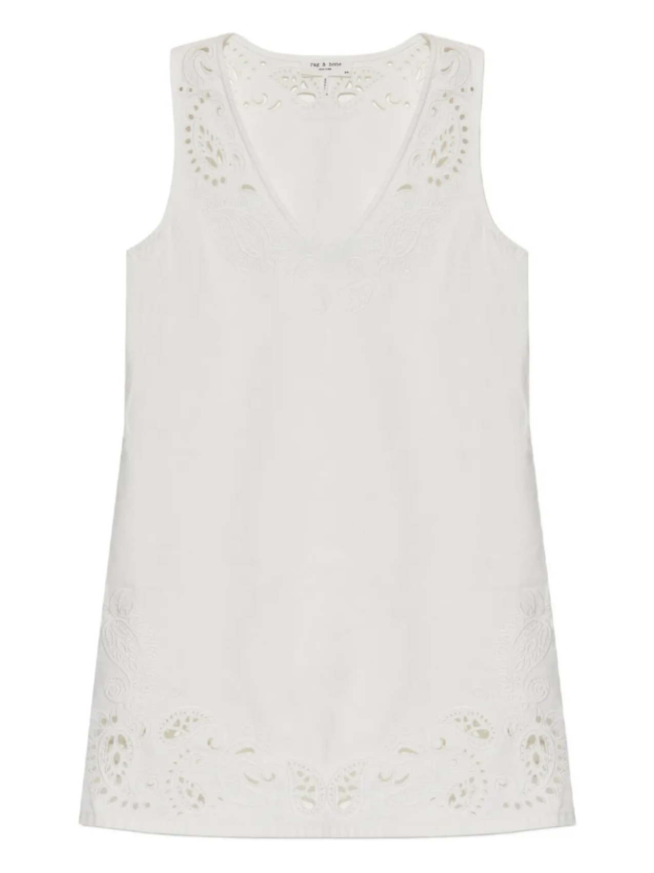 

Вышитое мини-платье rag & bone, белый