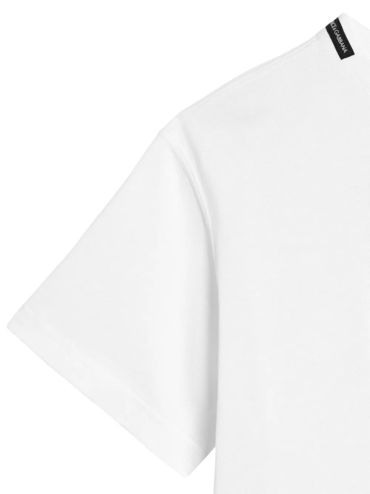 Dolce & Gabbana Kids футболка из джерси с логотипом DG, белый — фото 4