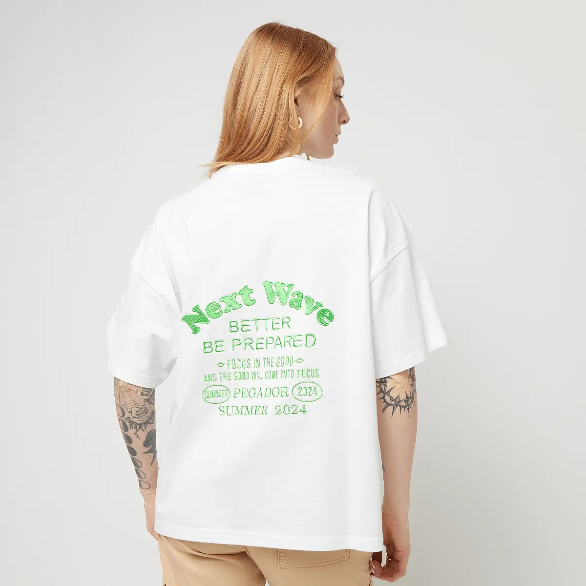 

Футболка Pegador Naia Heavy Oversized Tee, белый/белый