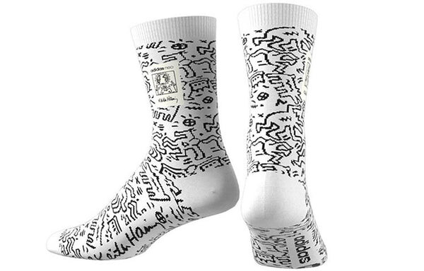 Носки neo x crossover граффити узор повседневные носки унисекс одна пара Adidas, мульитколор — фото 4
