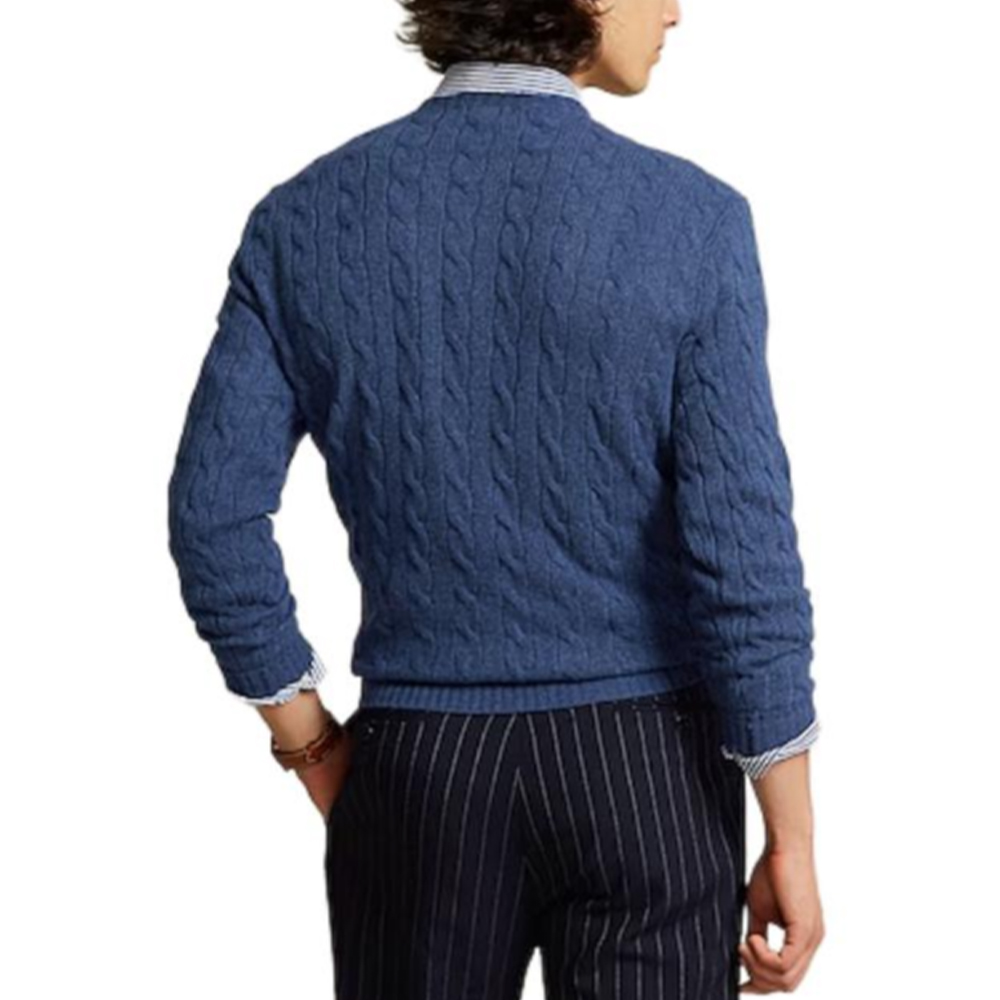 Polo Ralph Lauren Трикотажный свитер мужской небесно-голубой Sky Blue — фото 4
