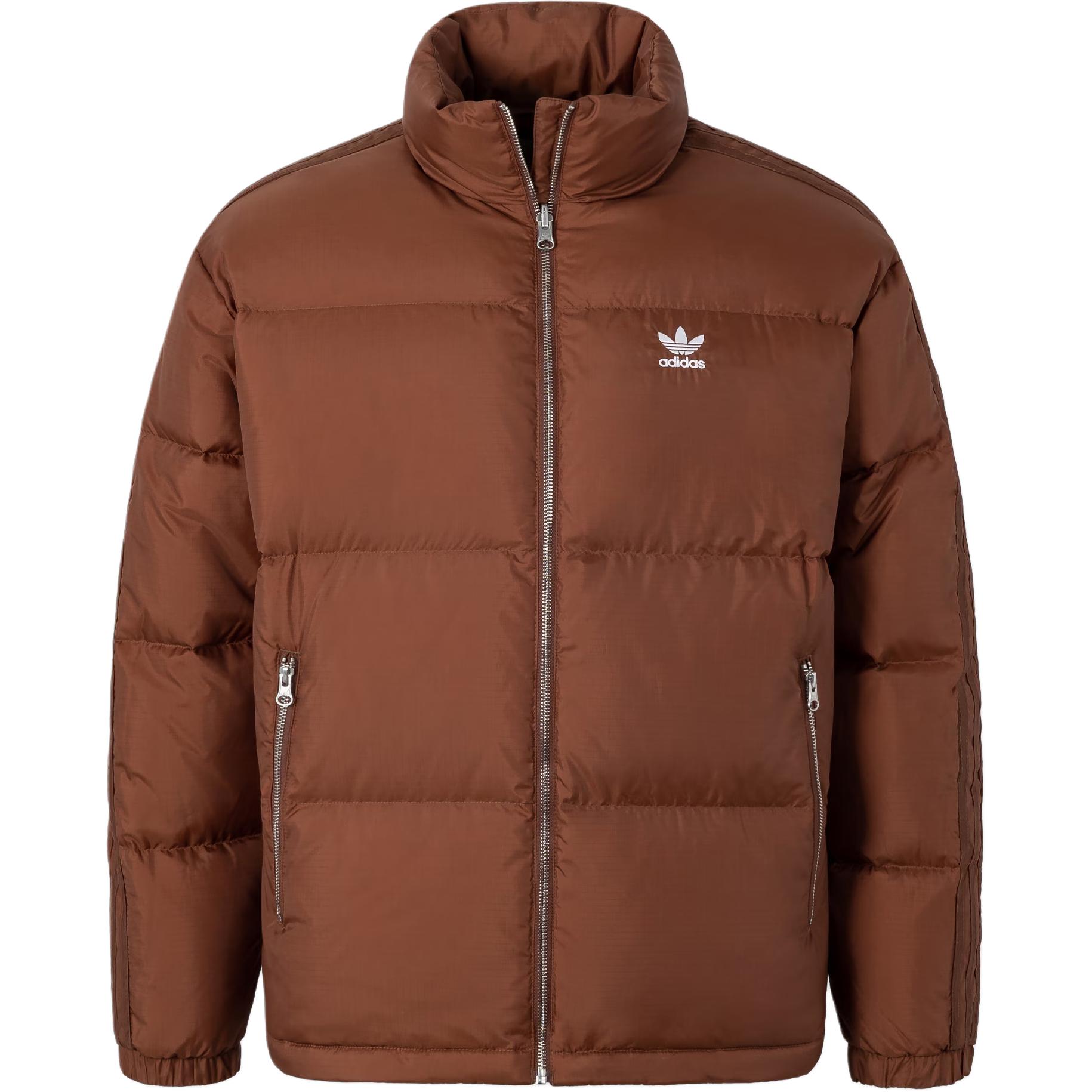 Adidas Originals Пуховик унисекс тёмно-коричневый, Dark Brown — фото 3