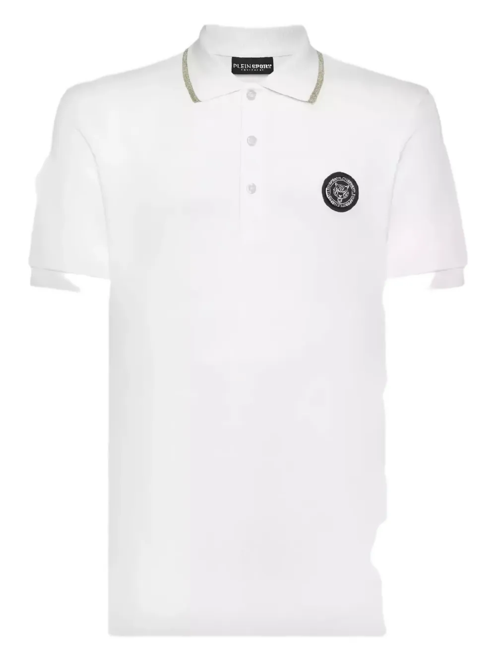 

Поло с короткими рукавами и эмблемой тигра Plein Sport, белый