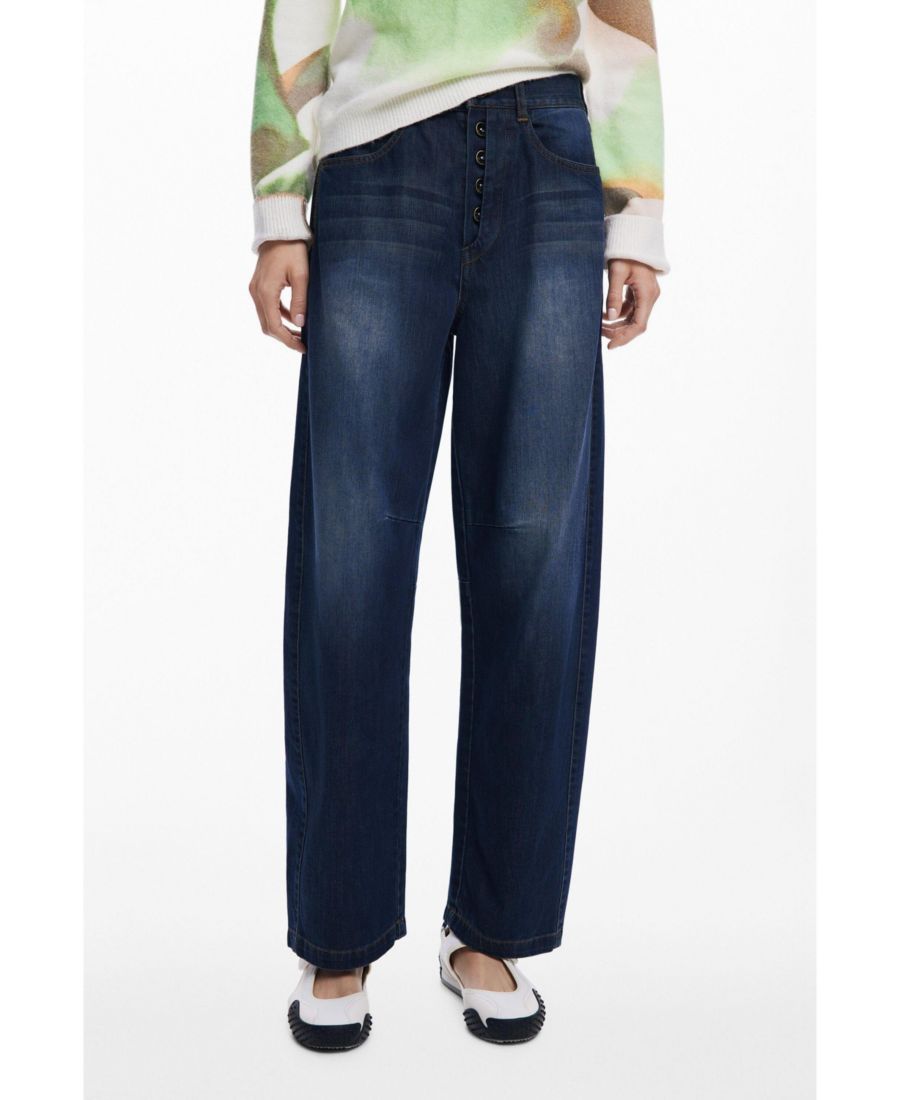 

Женские длинные джинсы-баллоны Desigual, Dark blue