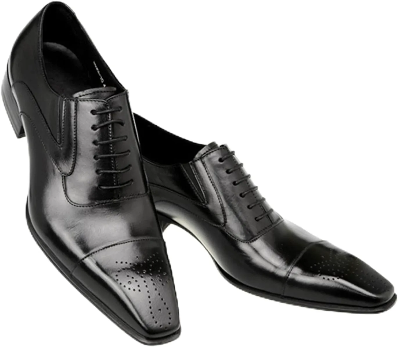 

Мужские оксфорды, классические туфли для делового и официального стиля, дерби с брогированием, туфли с квадратным носком, классические свадебные туфли KYOESCAI, черный