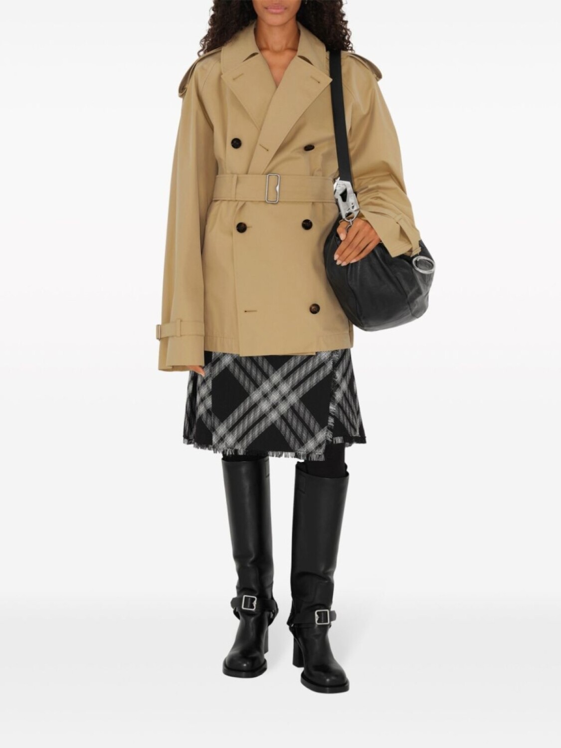 Тренч Burberry с поясом, женский, бежевый — фото 2