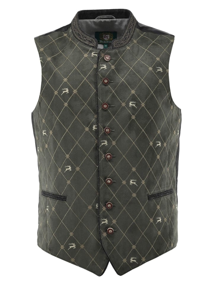 

OS-Trachten Традиционный жилет koso оливкового цвета