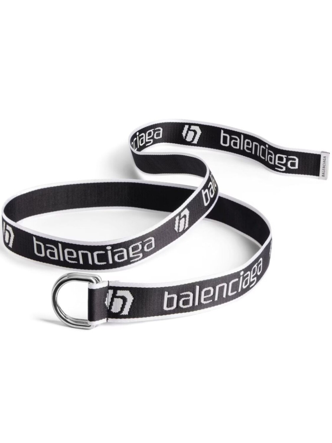 

Ремень с логотипом-жаккардом Balenciaga, черный