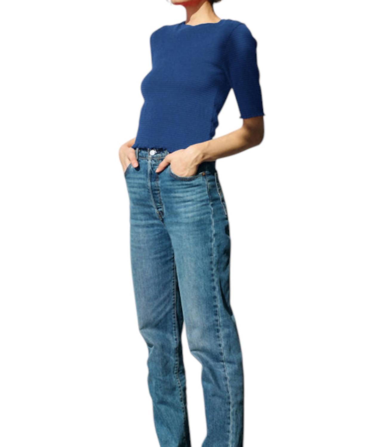 

Топ Beverly Smocked в цвете Galaxy Blue Nation LTD