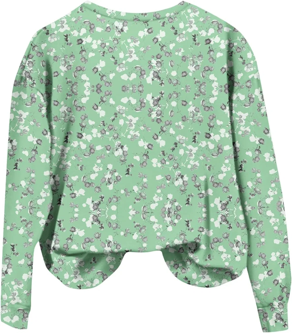 Свитшот женский оверсайз с круглым вырезом, Mint Green — фото 3