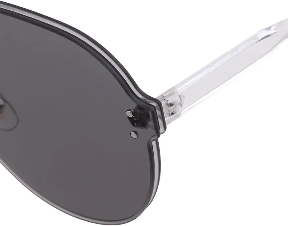 

Винтажные цельные солнцезащитные очки большого размера в стиле ретро, ​​без оправы, для путешествий и вождения, защита от УФ-излучения UV400, для лета TKKTLLT, C3