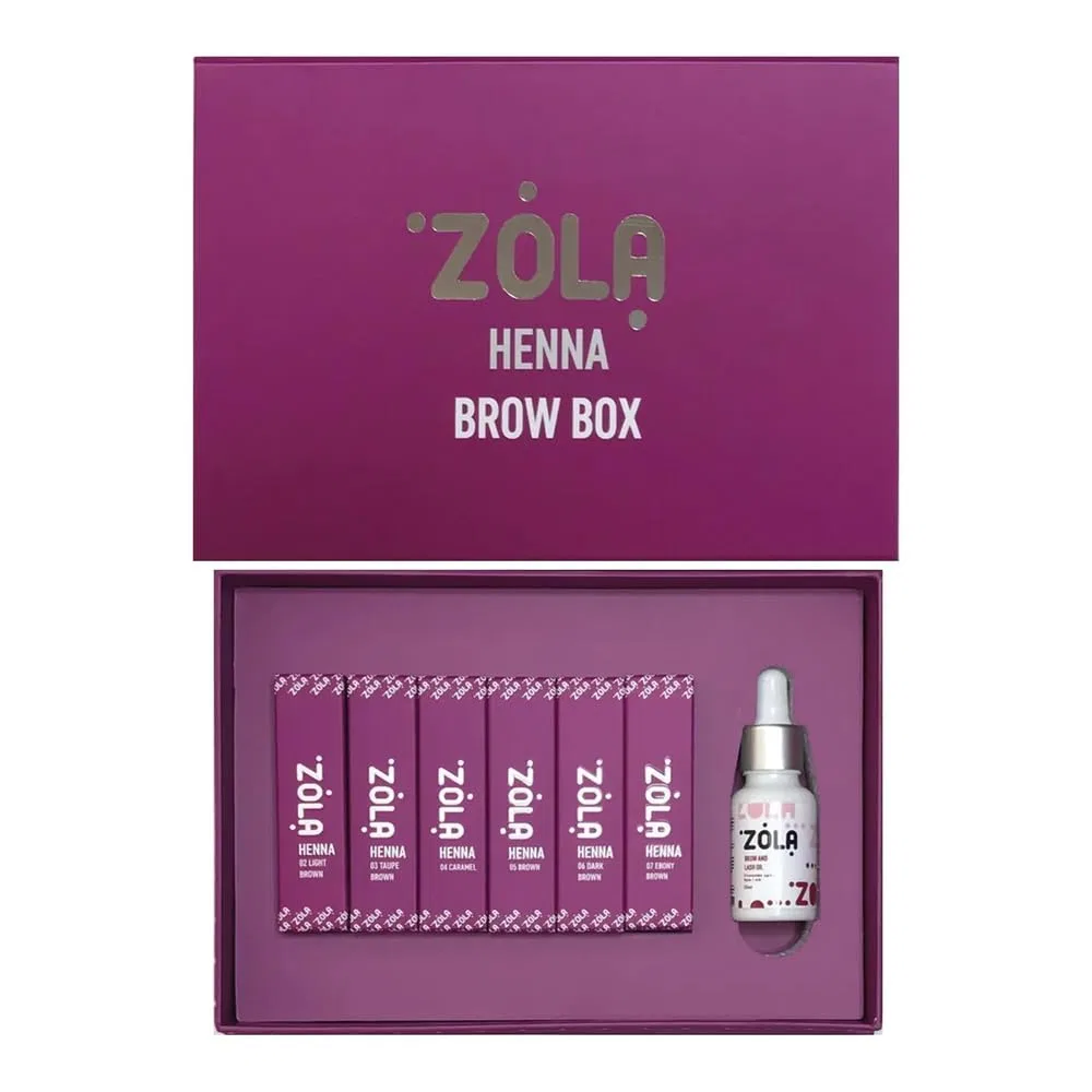 Набор хны для бровей и ресниц «Brow Box» от Zola, 5 г Zola