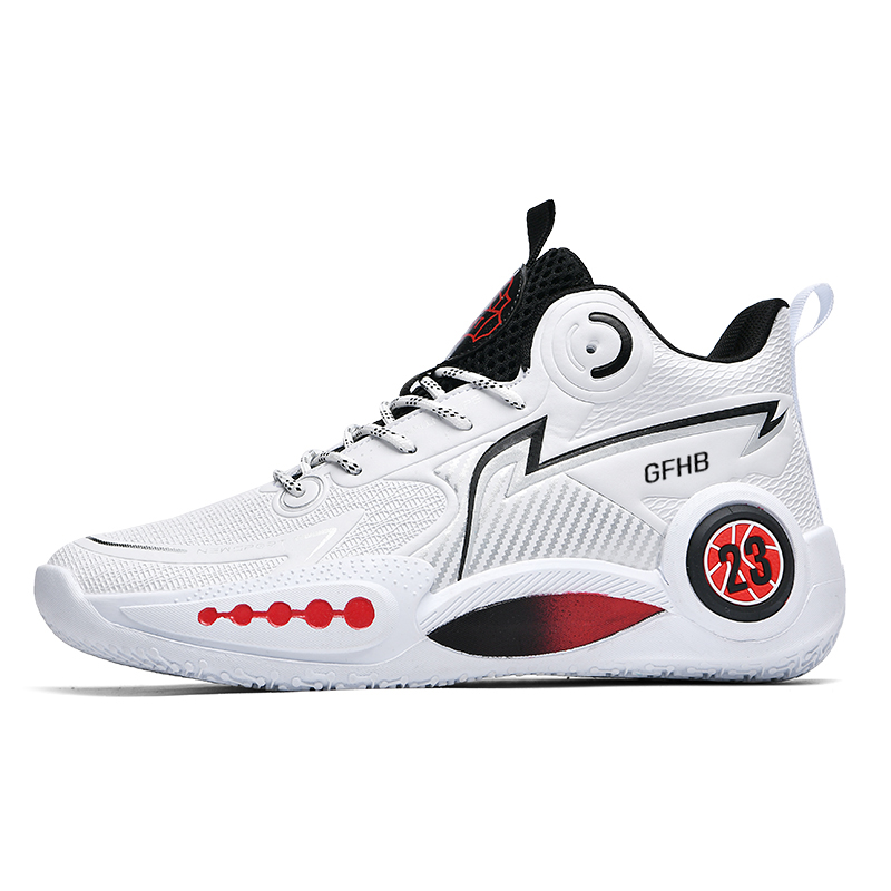 

Износостойкие легкие амортизирующие дышащие кроссовки Mid top для детей и подростков Kung Fu partners, белый