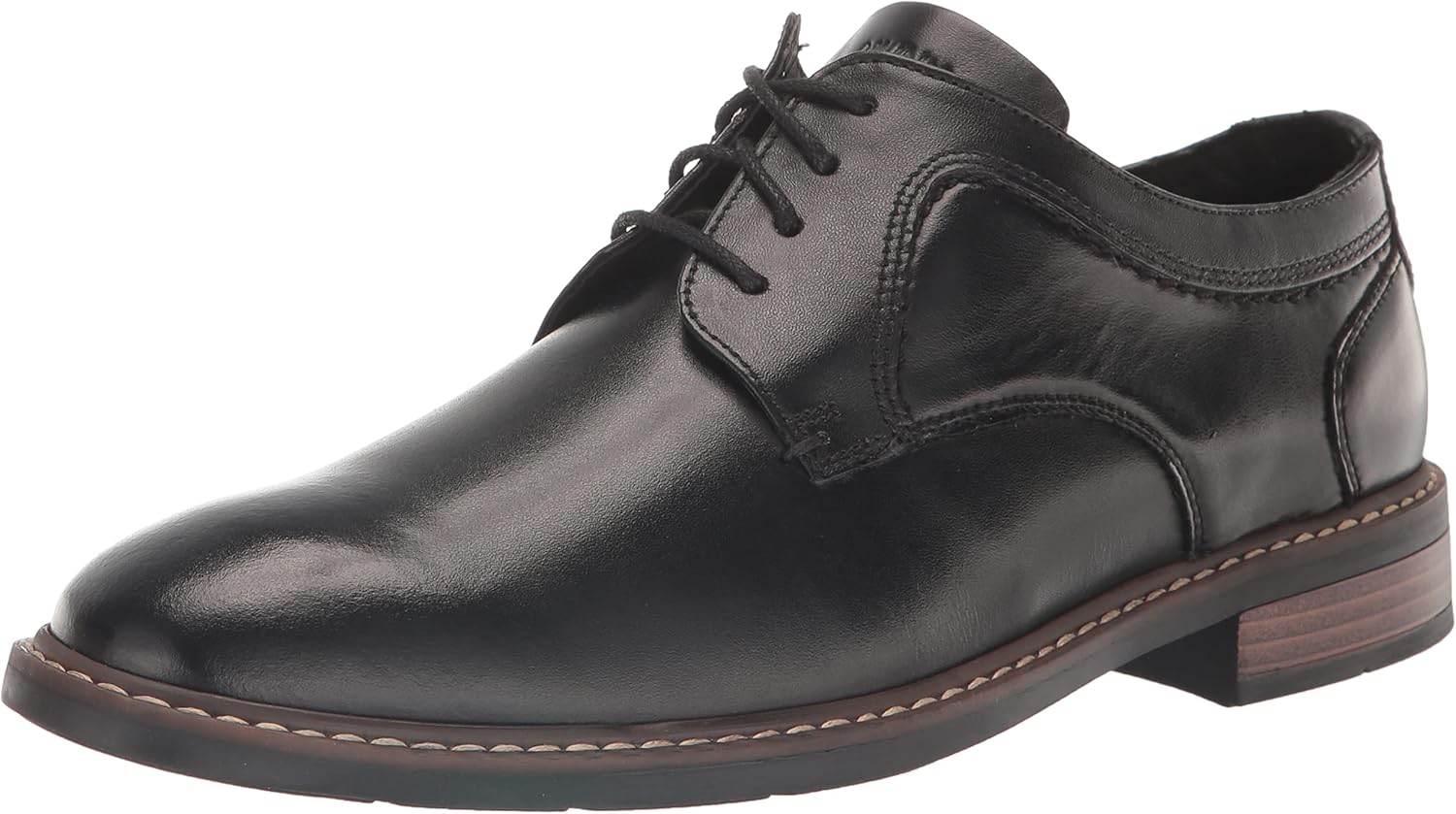 

Мужские кожаные туфли Nunn Bush Hayden с открытым носком и шнуровкой, черный