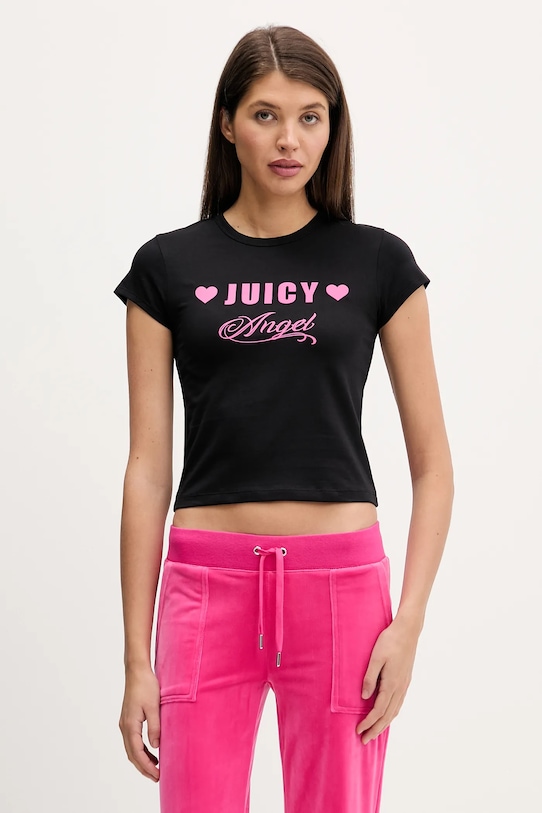 

Футболка с изображением ангела Juicy Couture, черный