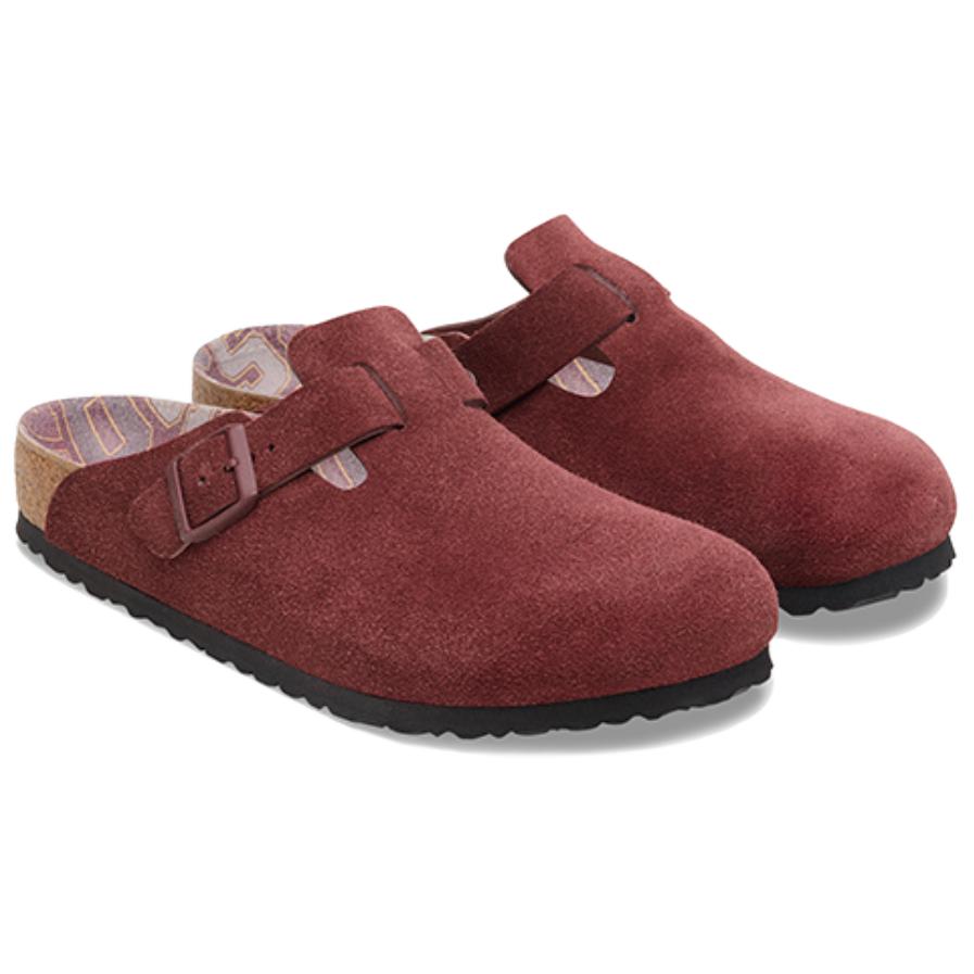 Birkenstock Бостонские туфли унисекс, бордовые, узкие — фото 4