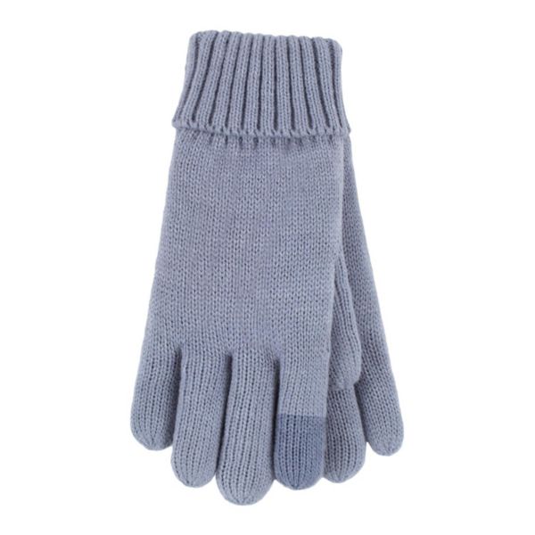 

Женские перчатки Heatweaver с плоской вязкой для сенсорных экранов Heat Holders, цвет dusty blue