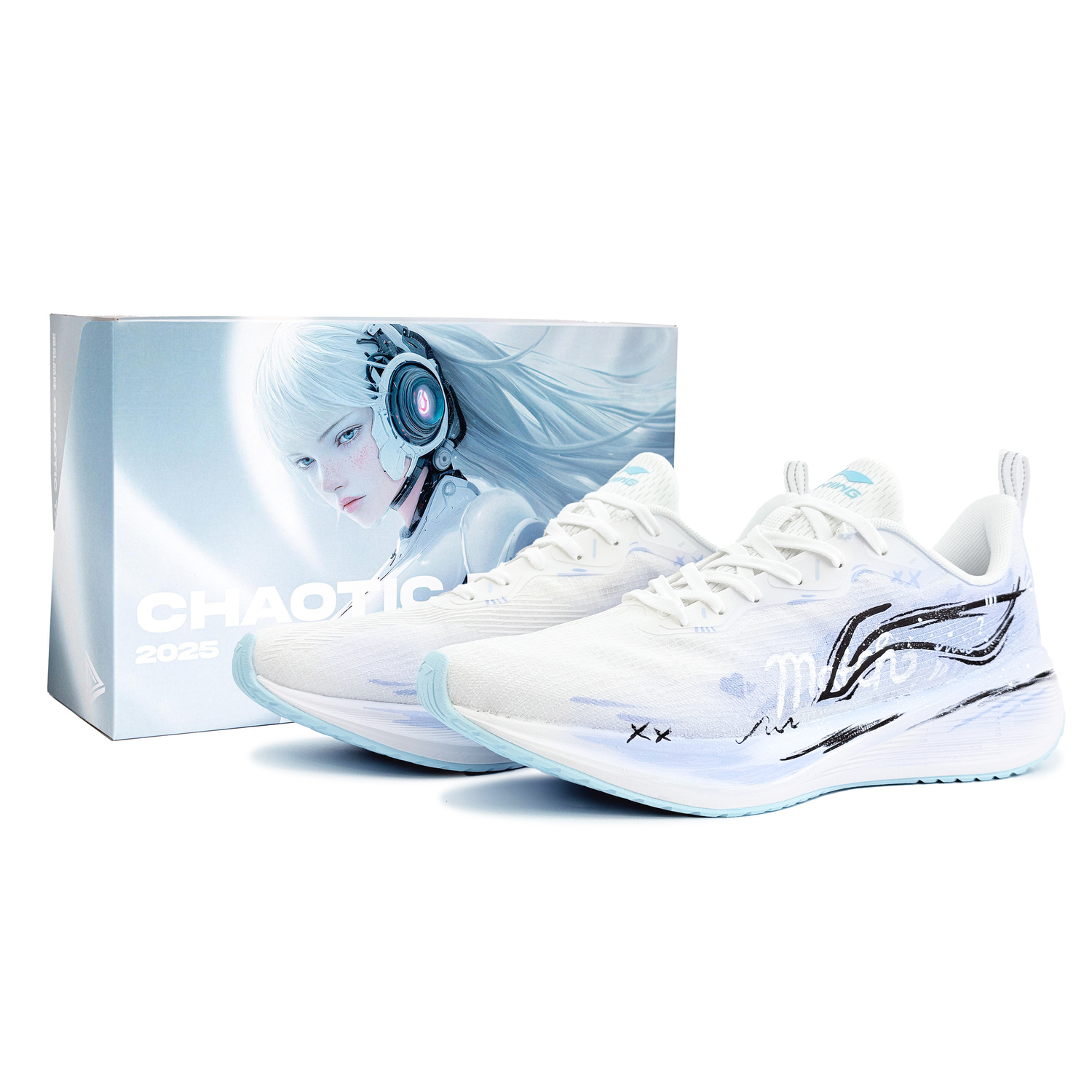 

LINING ЛиНинг Вуйе Амортизирующие и дышащие низкие кеды для бега мужские сине-фиолетовые, цвет Blue Purple