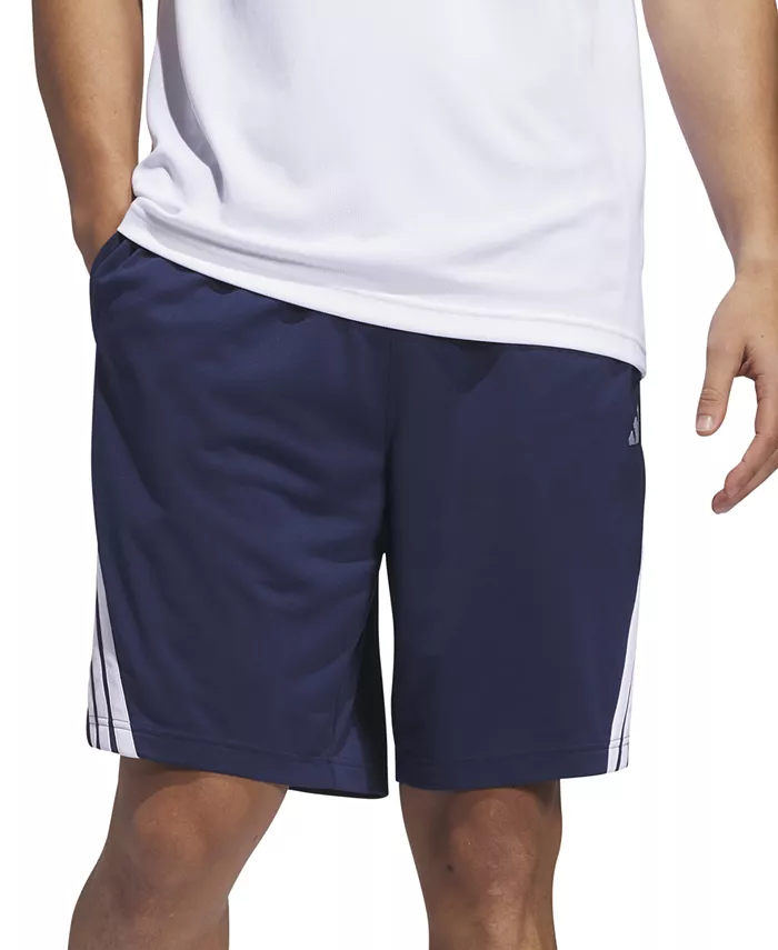 

Мужские баскетбольные шорты Three-Stripes Legends 9" adidas, синий