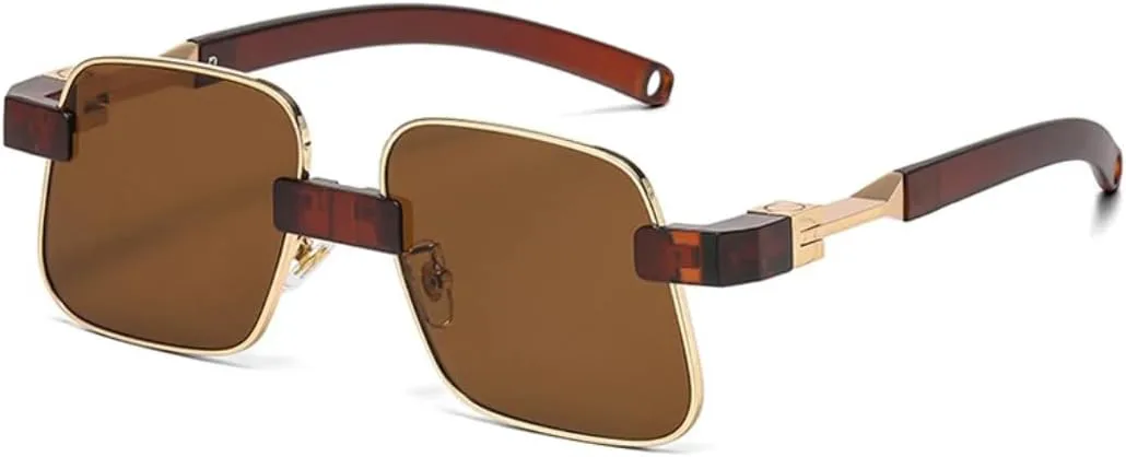 

Модные солнцезащитные очки для женщин, защита от УФ-излучения UV400, ретро, ​​прозрачные линзы, стильные очки для мужчин, градиентные линзы HHZZYVY, Brown Tea