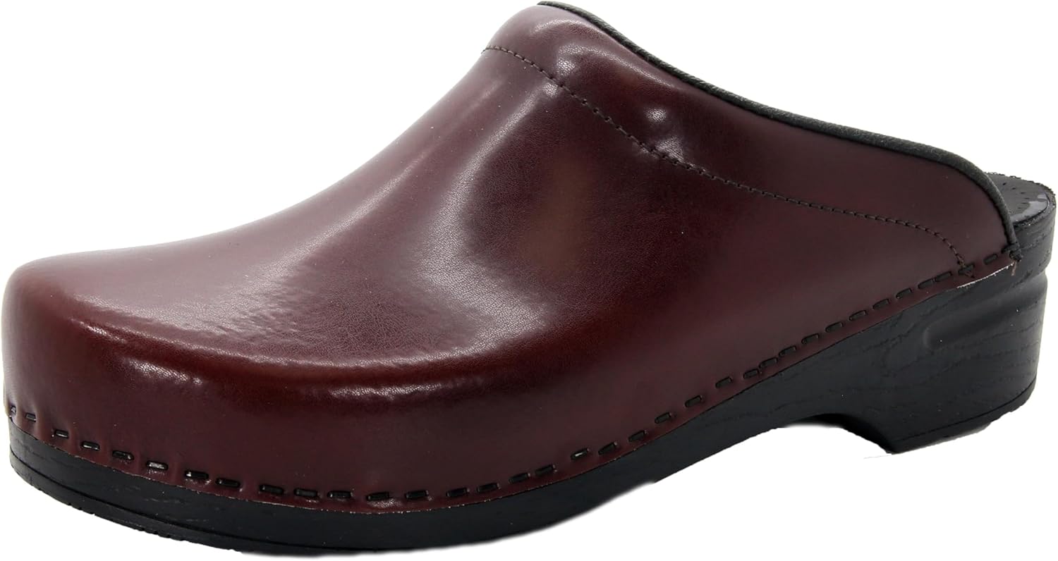 

Мужские кожаные сабо Bjork с открытой задней частью Bjork Swedish Comfort, Bordeaux Cabrio